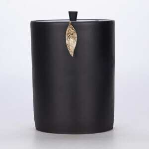 Leaf Çöp Kovası Siyah Altın - 1