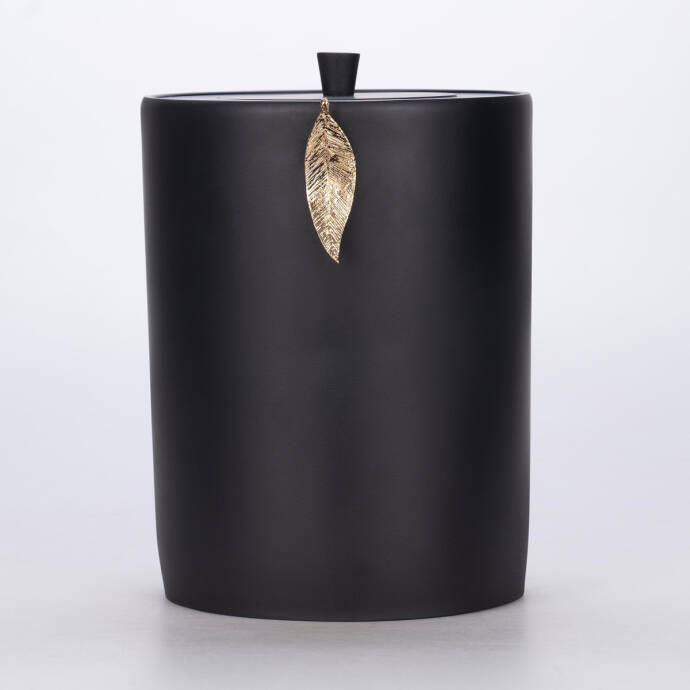 Leaf Çöp Kovası Siyah Altın - 1