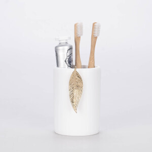 Leaf Diş Fırçalık Beyaz Altın - TepeHome (1)
