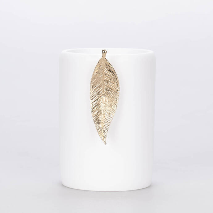 Leaf Diş Fırçalık Beyaz Altın - 1