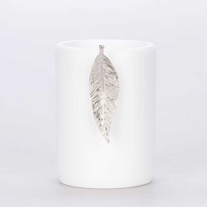 Leaf Diş Fırçalık Beyaz Gümüş - 1