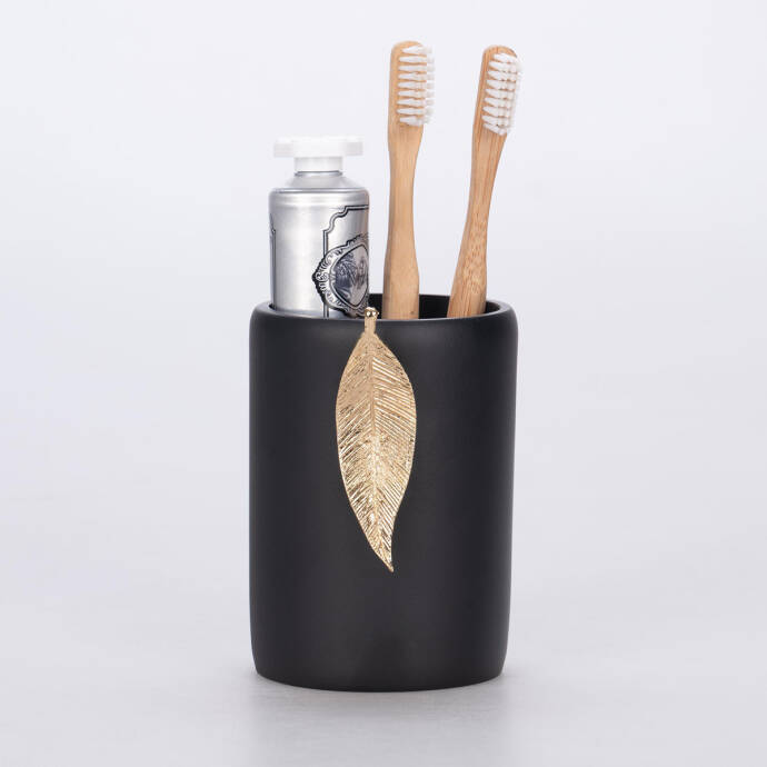 Leaf Diş Fırçalık Siyah Altın - 2