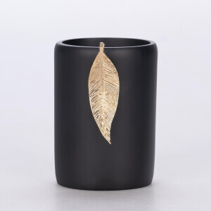 Leaf Diş Fırçalık Siyah Altın - TepeHome