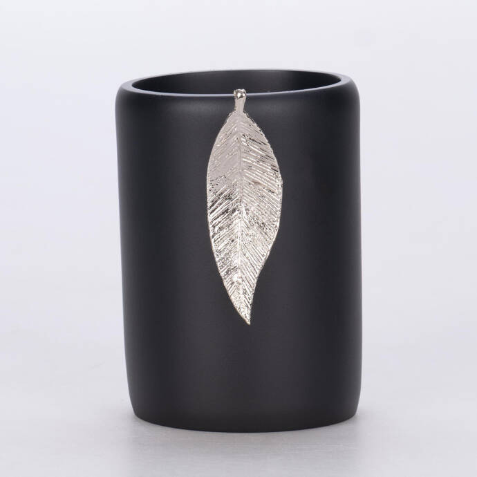 Leaf Diş Fırçalık Siyah Gümüş - 1