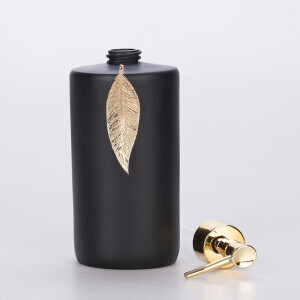 Leaf Sıvı Sabunluk Siyah Altın - TepeHome (1)