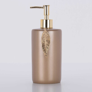 Leaf Sıvı Sabunluk Vizon Altın - TepeHome