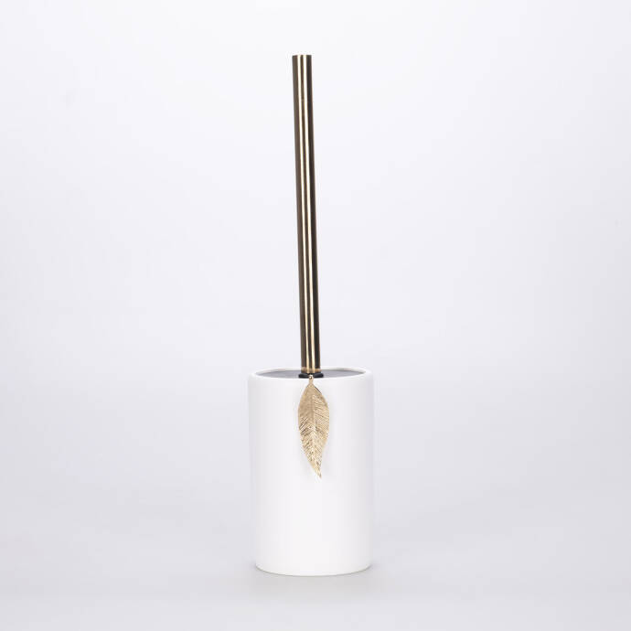 Leaf Tuvalet Fırçası Beyaz Altın - 1