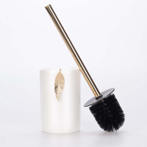 Leaf Tuvalet Fırçası İnci Altın - TepeHome (1)