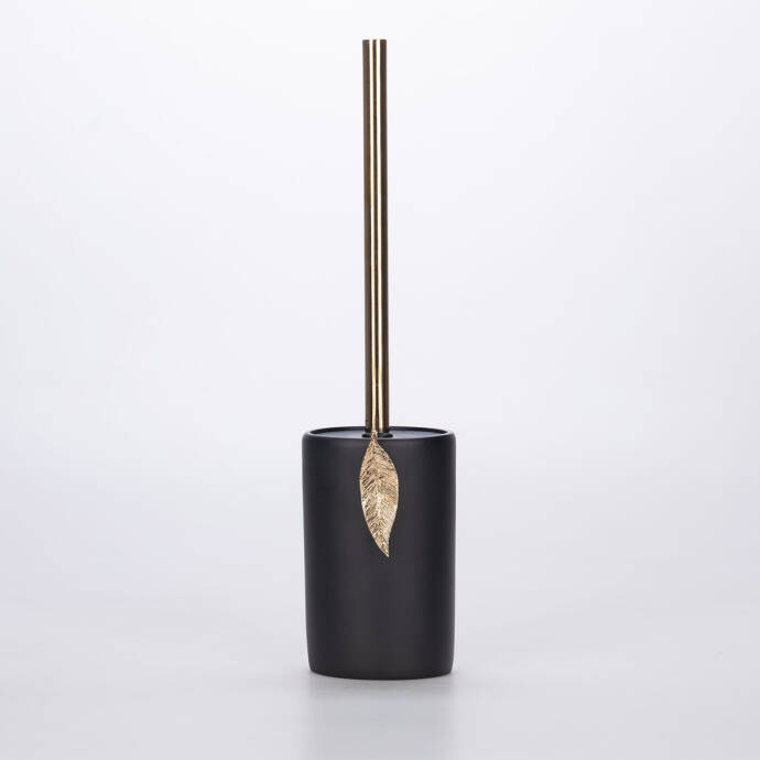 Leaf Tuvalet Fırçası Siyah Altın - 1