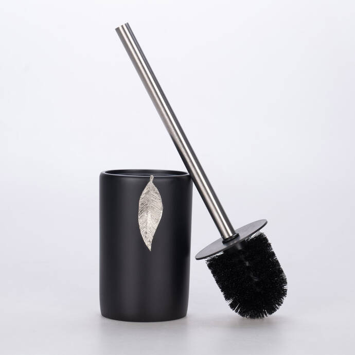 Leaf Tuvalet Fırçası Siyah Gümüş - 2