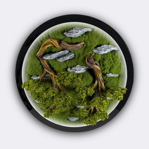 Led Işıklı Yuvarlak Bonsai Tablo-1 - TepeHome