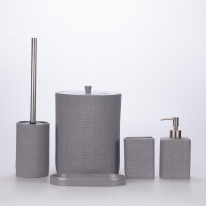 Linen Banyo Seti Gri - 1
