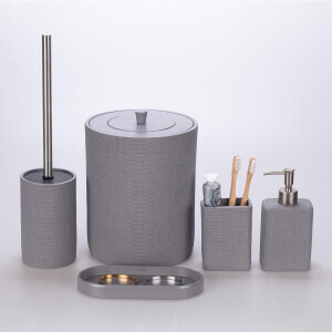 Linen Banyo Seti Gri - 3