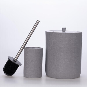 Linen Banyo Seti Gri - 4