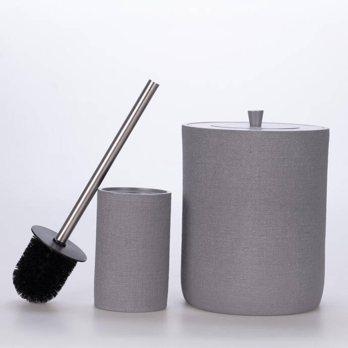 Linen Banyo Seti Gri - 4