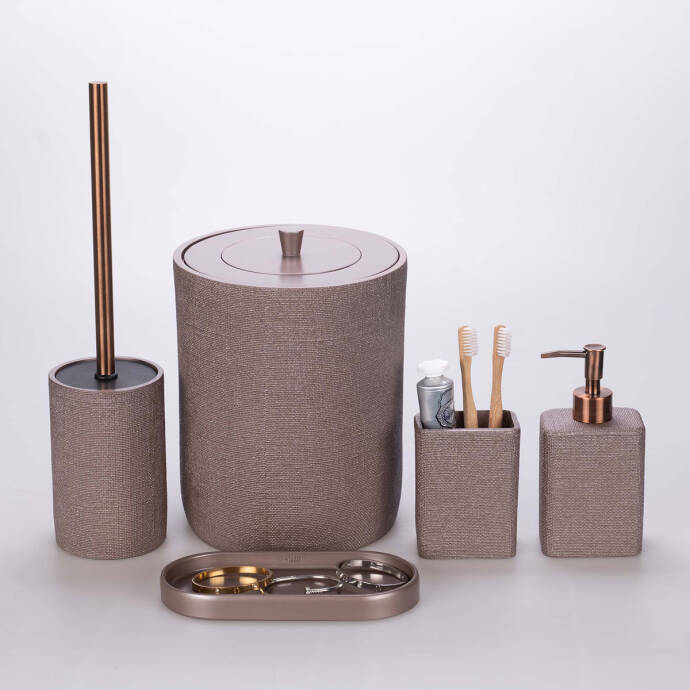 Linen Banyo Seti Taupe - 3