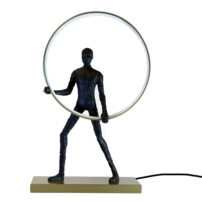 Lucca Siyah Dokulu Heykel Aydınlatma - 1