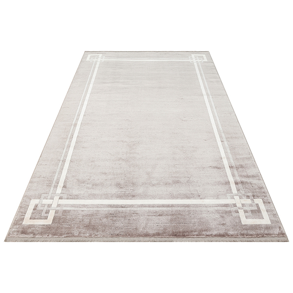Luganolug07Grey Cream Dokuma Halı160X230 - 2