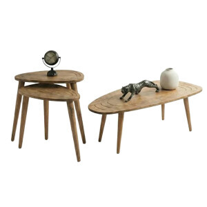 Masif Ahşap Sehpa Set - TepeHome (1)