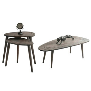 Masif Ahşap Sehpa Set - TepeHome (1)