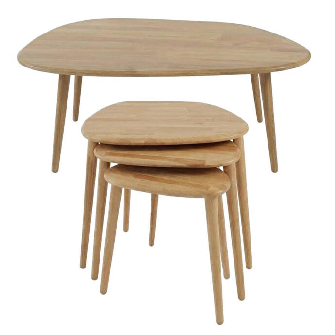 Masif Ahşap Sehpa Set - 1