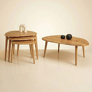 Masif Ahşap Sehpa Set - 5