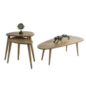 Masif Ahşap Sehpa Set - TepeHome (1)