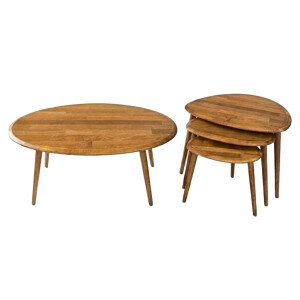 Masif Ahşap Sehpa Set - TepeHome (1)