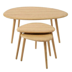 Masif Ahşap Sehpa Set - TepeHome