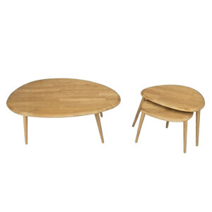 Masif Ahşap Sehpa Set - TepeHome (1)