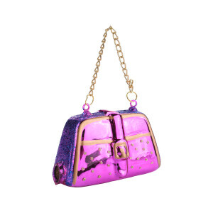 Mavi Fuşya Simli Çanta Ağaç Süsü - TepeHome