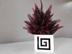 Maze Dekoratif Beton Saksı Çiçekli - TepeHome