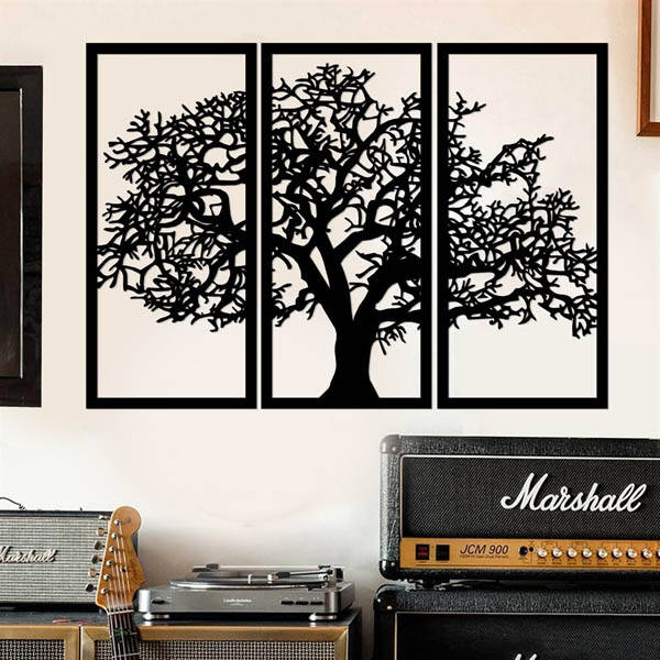 Metal Ağaç Duvar Dekoru - 1