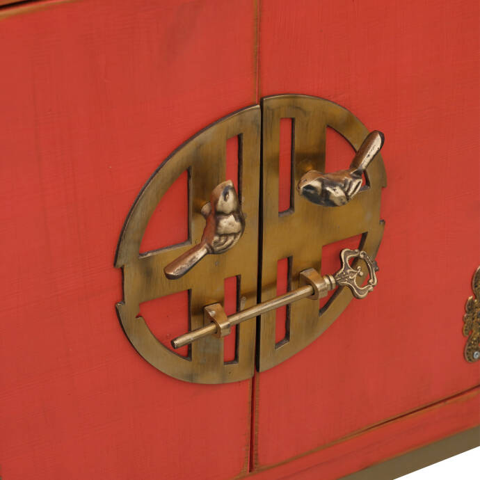 Metal Ayaklı Mini Turuncu Eskitme Dresu - 9