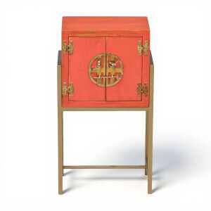 Metal Ayaklı Mini Turuncu Eskitme Dresu - 6