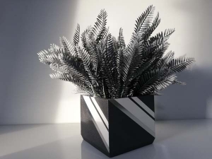 Modern Çiçekli Dekoratif Beton Saksı - TepeHome