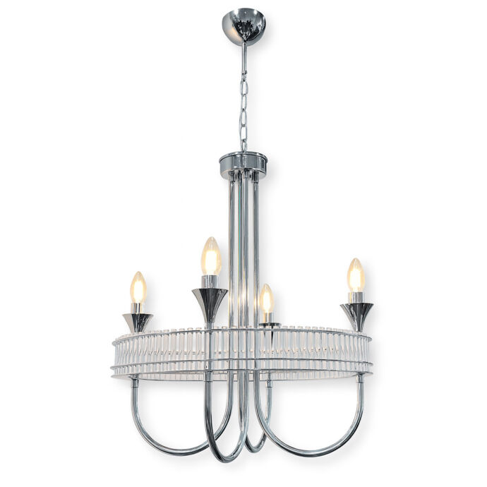 Modern Krom Kaplamalı Avize 1282-Av-4K