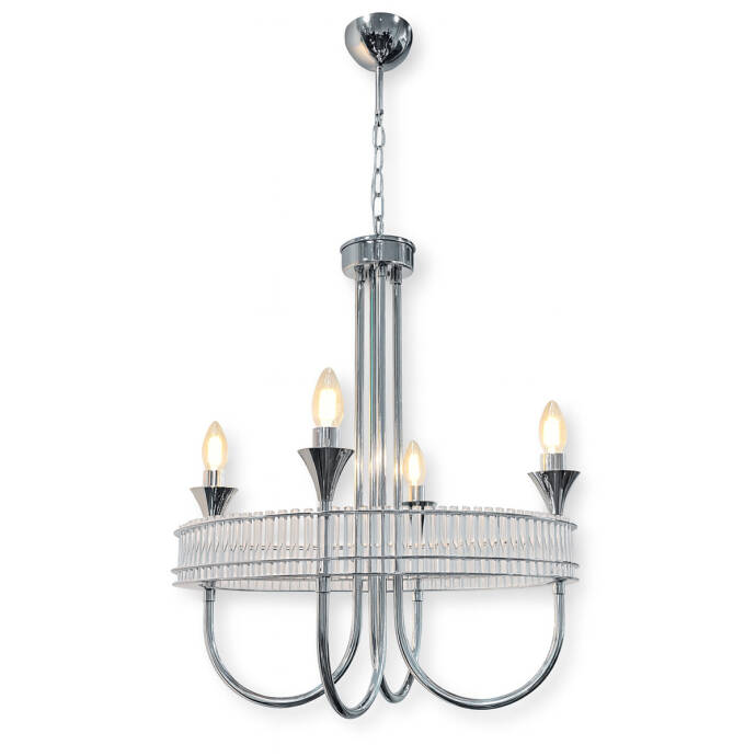 Modern Krom Kaplamalı Avize 1282-Av-4K - 1