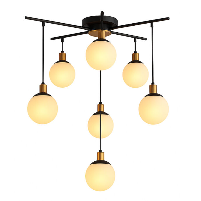 Modern Siyah Boyalı Avize 1287-Av-7Bsy