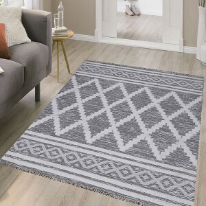 Moroccotton Antrasit Halı 22297A - TepeHome (1)