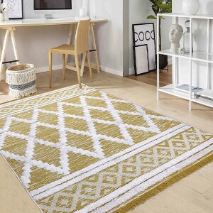 Moroccotton Sarı Halı 22297A - TepeHome (1)