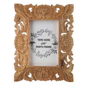 Natural Çiçek Desen Fot. Çerçevesi 4X6 - TepeHome (1)