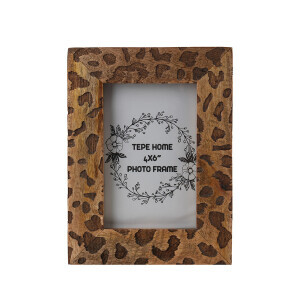 Natural Leopar Fotoğraf Çerçevesi 4X6 - TepeHome (1)