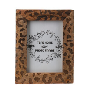 Natural Leopar Fotoğraf Çerçevesi 5X7 - TepeHome (1)