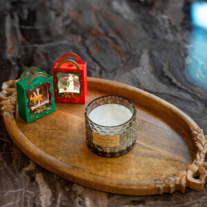 Natural Oval Oymalı Tepsi Büyük - TepeHome (1)