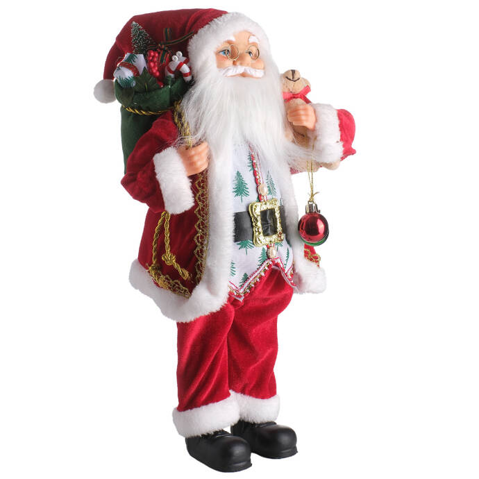 Noel Baba Ayakta Duran Çantalı 46 Cm - 2