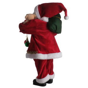 Noel Baba Ayakta Duran Çantalı 46 Cm - 3