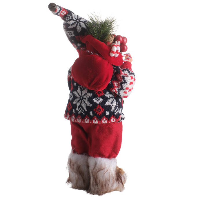 Noel Baba Ayakta Duran Çantalı Fener30Cm - 3