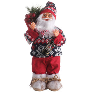 Noel Baba Ayakta Duran Çantalı Fener30Cm - TepeHome