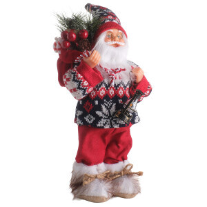 Noel Baba Ayakta Duran Çantalı Fener30Cm - TepeHome (1)